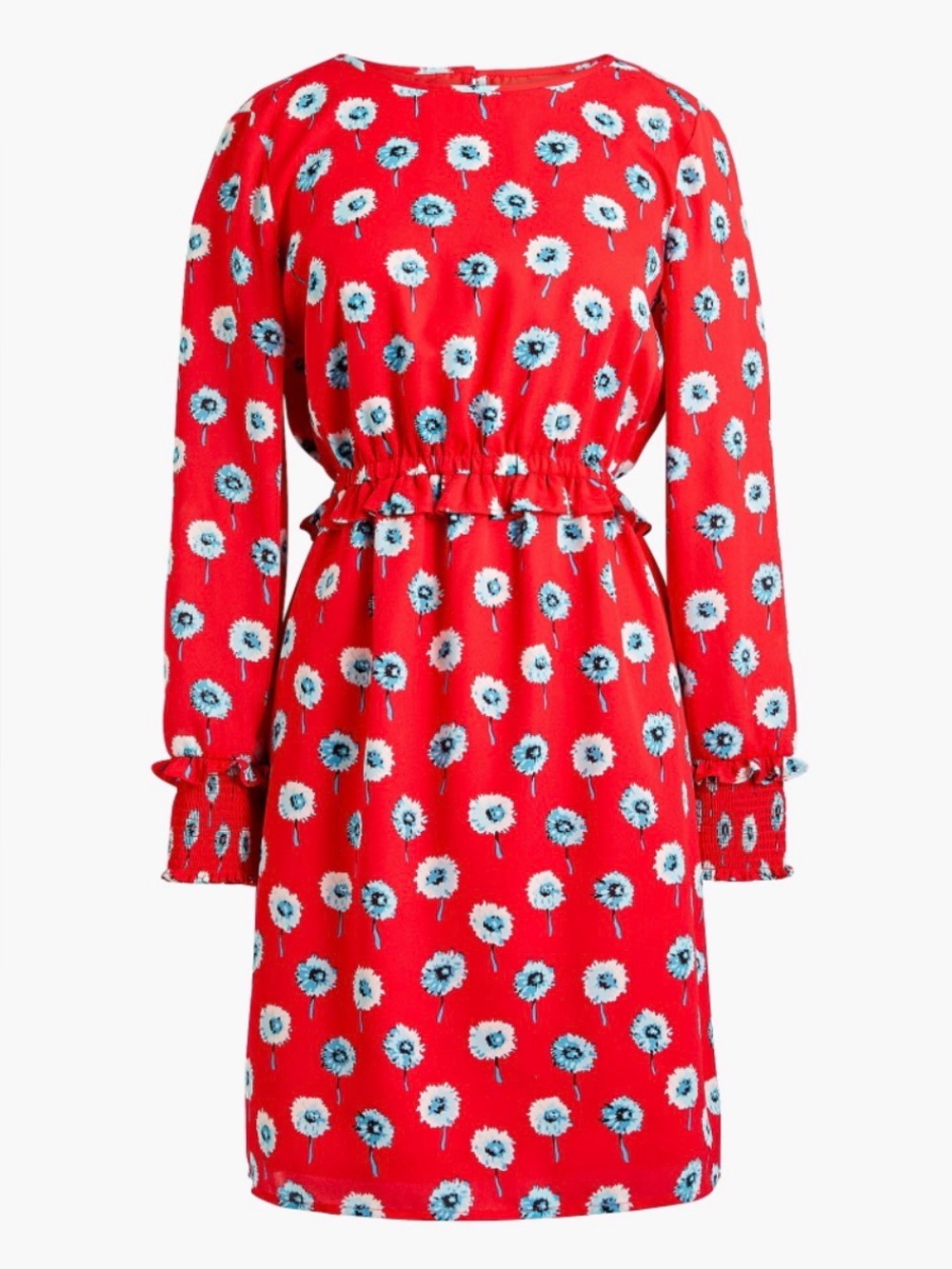 J. Crew Red Floral Americana Mini Dress